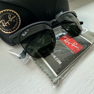 NWT Ray-Ban Metal Clubmaster RB3716 Polarized